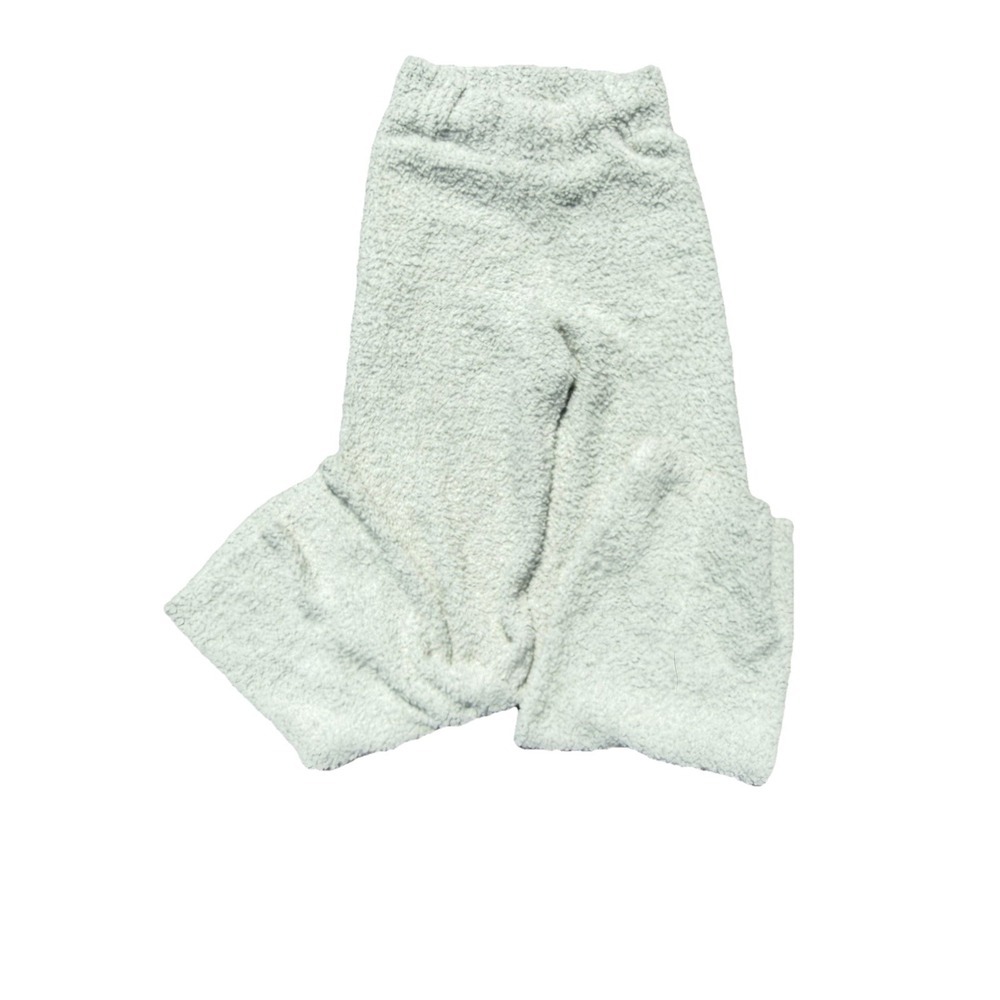 Skims Cozy White Knit S/m Light Green Mint Pants